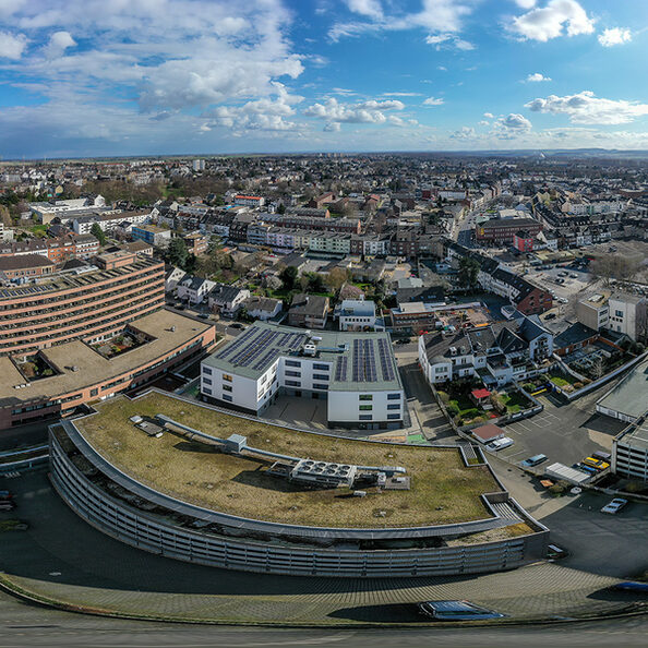 Luftbild der Kreisverwaltung in Düren